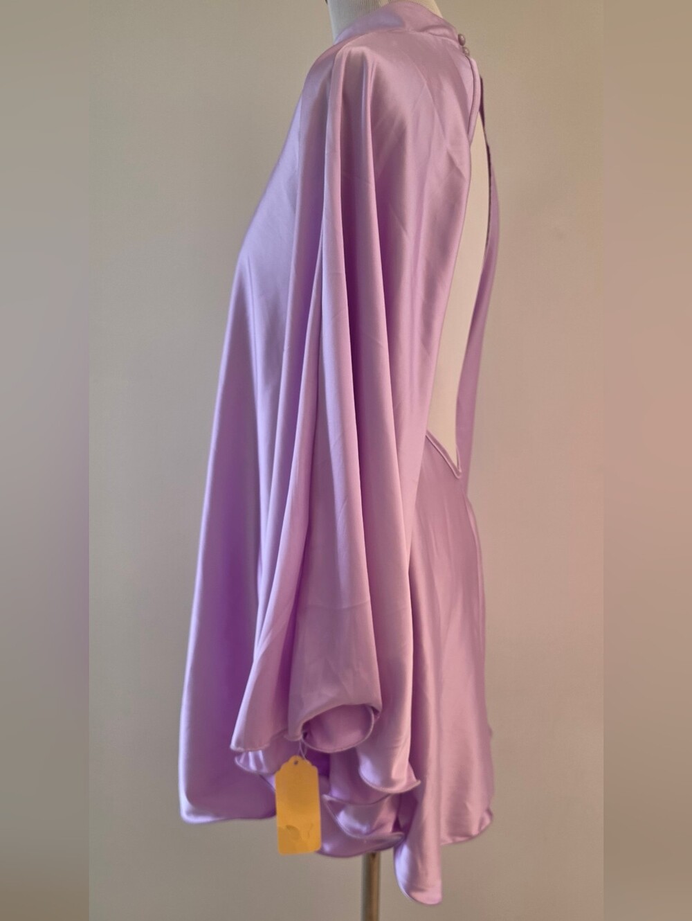 Lavender Draped Sleeveless Women’s Dress - Picture 6 of 6
